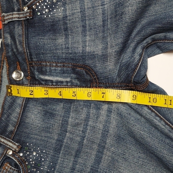 Decibel Women's Distressed Jeans with Rhinestones - Picture 10 of 11